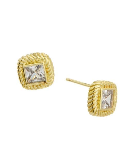 Rebecca Minkoff Metallic 14K Plated Cz Earrings