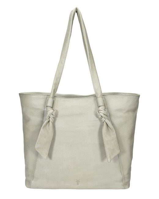 Frye White Nora Leather Knotted