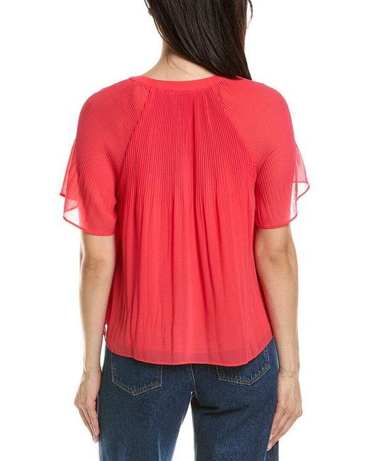 Philosophy Red Release Pleat Blouse