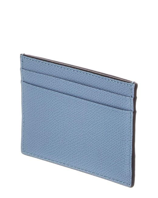 Furla Blue Camelia Leather Card Case