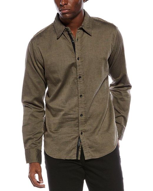 Rag & Bone Green Tomlin Dobby Shirt for men