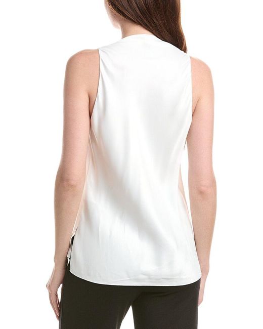 Boss White Bouana Drape Top