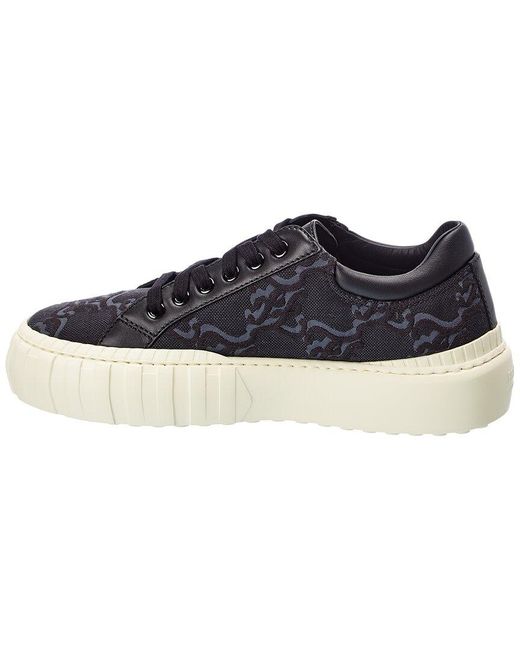 fendi force leather sneaker