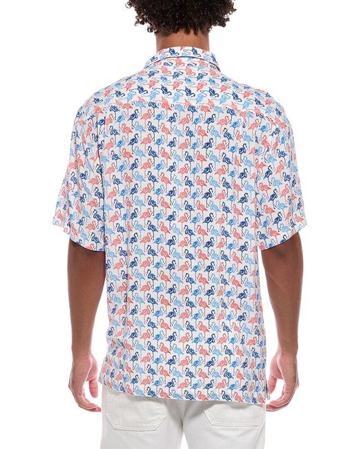 Tommy Bahama Blue Veracruz Cay Flamingo Mingle Shirt for men