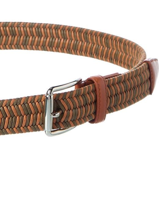 Tod's Brown Woven Leather Belt for men