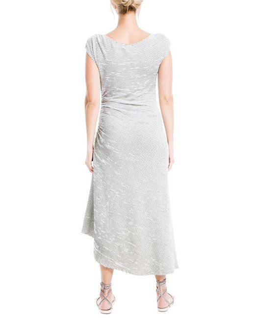 Max Studio Gray Crinkle Jersey Dress