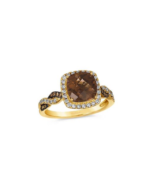 Le Vian Metallic Chocolate Twist 14K 2.35 Ct. Tw. Diamond & Smoky Quartz Ring