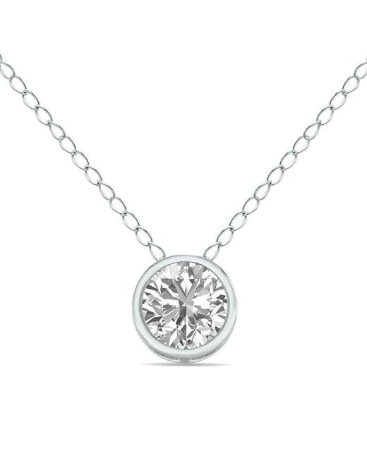 Lab Grown Diamonds Metallic 14K 0.50 Ct. Tw. Lab Grown Diamond Necklace