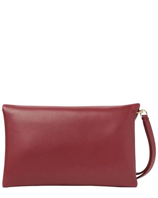 Fendi Red Leather Shoulder Bag