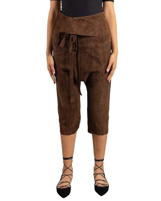 Saint Laurent Brown Leather Pant