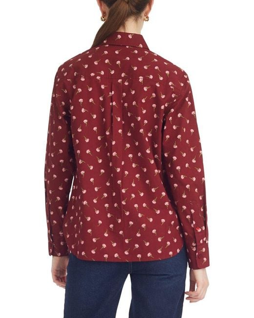 Draper James Red Button Top