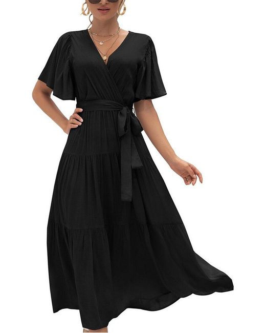Nino Balcutti Midi Dress in Black | Lyst