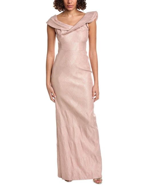 Teri Jon Pink Shimmering Gown