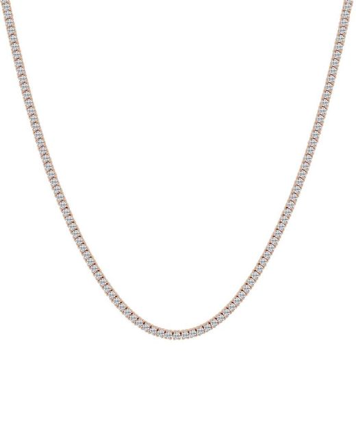 Lab Grown Diamonds Metallic 14K Rose 7.25 Ct. Tw. Lab Grown Diamond Necklace