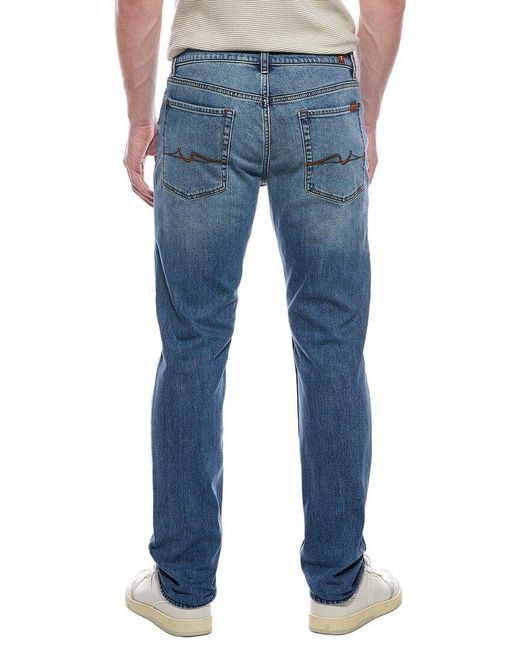 7 For All Mankind Blue Stow Straight Jean for men