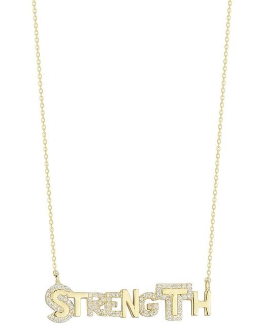 Sphera Milano White 14k Over Silver Cz Necklace