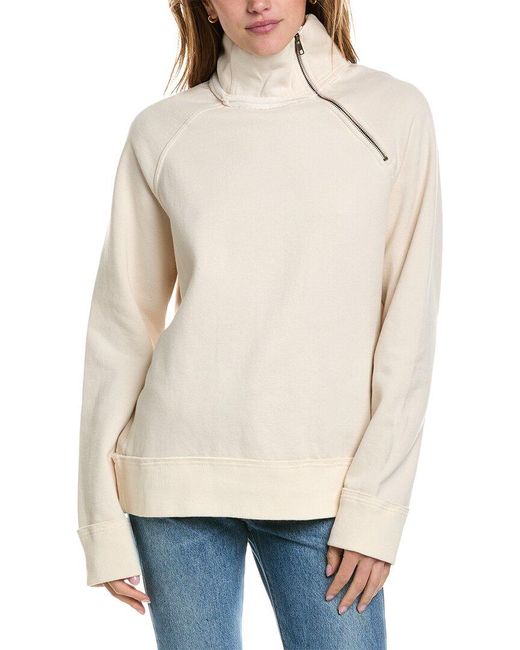 Free People Natural Just A Game 1/2-zip Pullover