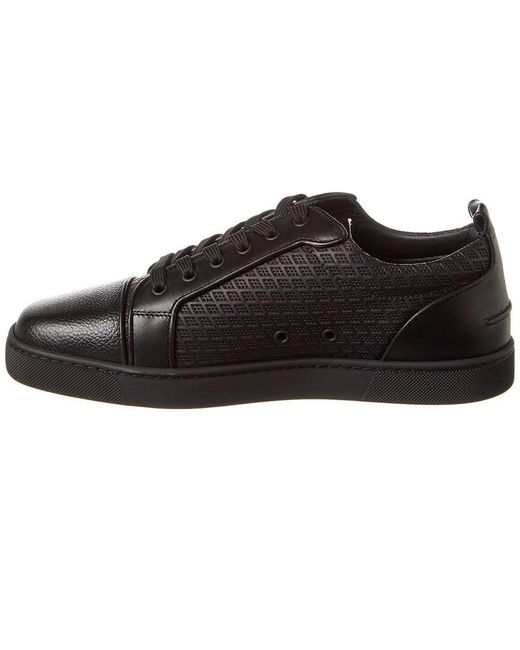 Christian Louboutin Black Louis Junior Orlato Leather Sneaker for men