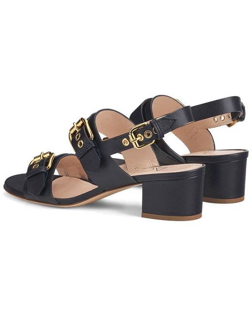 Agl Attilio Giusti Leombruni Black Lala Straps Leather Sandal
