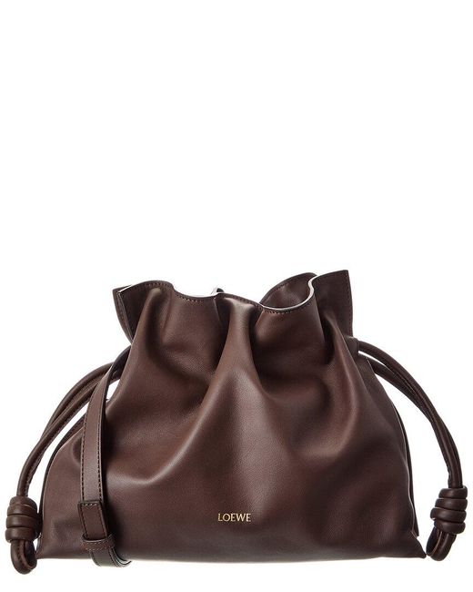 Loewe Brown Flamenco Medium Leather Clutch