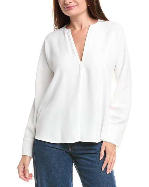 Vince White Dolman Sleeve Blouse