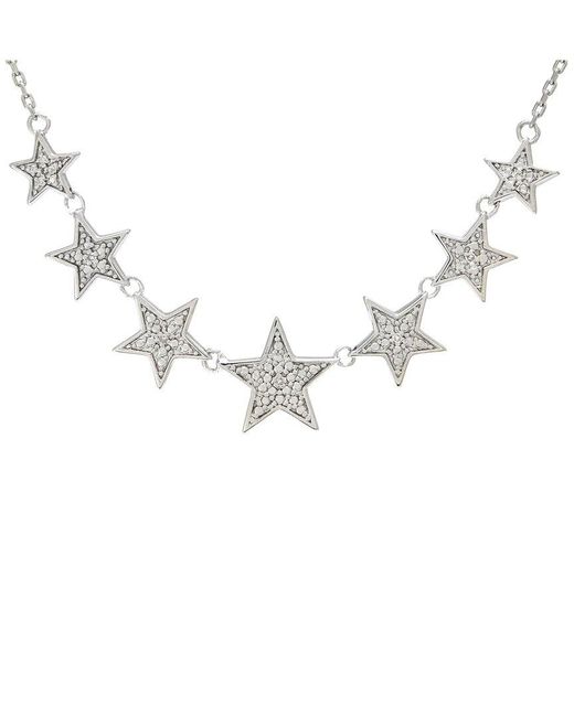 Diamond Select Cuts Metallic 0.05 Ct. Tw. Diamond Star Necklace