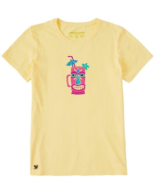 Life Is Good. Yellow Crusher T-Shirt