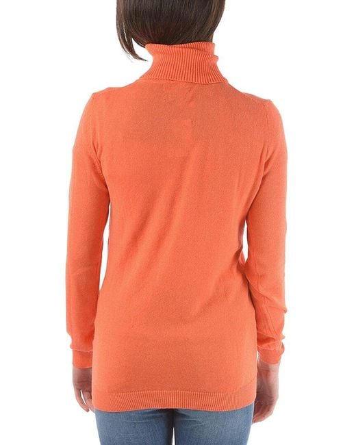Woolrich Orange Turtleneck Wool & Silk-Blend Sweater