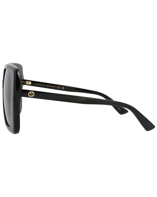 Gucci Black 55Mm Sunglasses