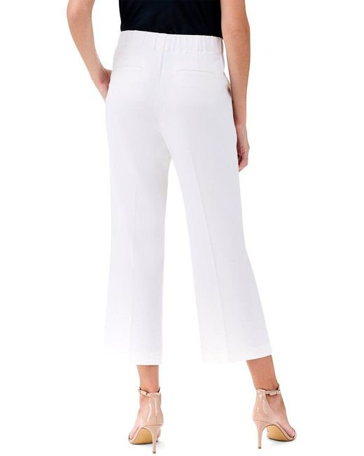 NIC+ZOE White Avenue Summer Wide Leg Crop Trouser