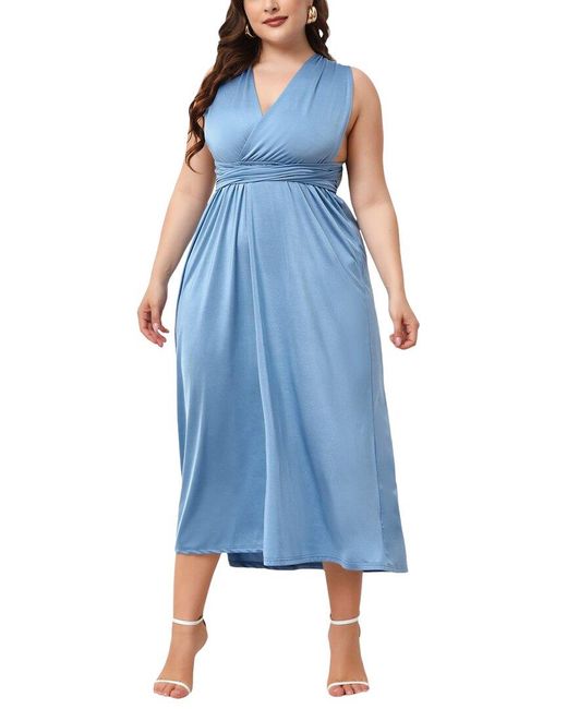 Nino Balcutti Blue Plus Maxi Dress