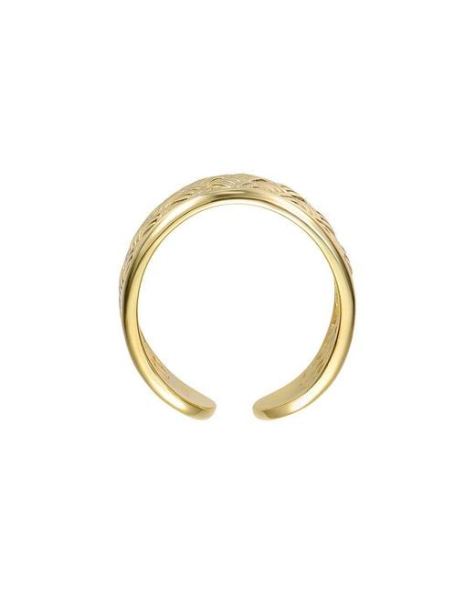 Genevive Jewelry Metallic Rachel Glauber 14K Plated Cz Statement Ring for men