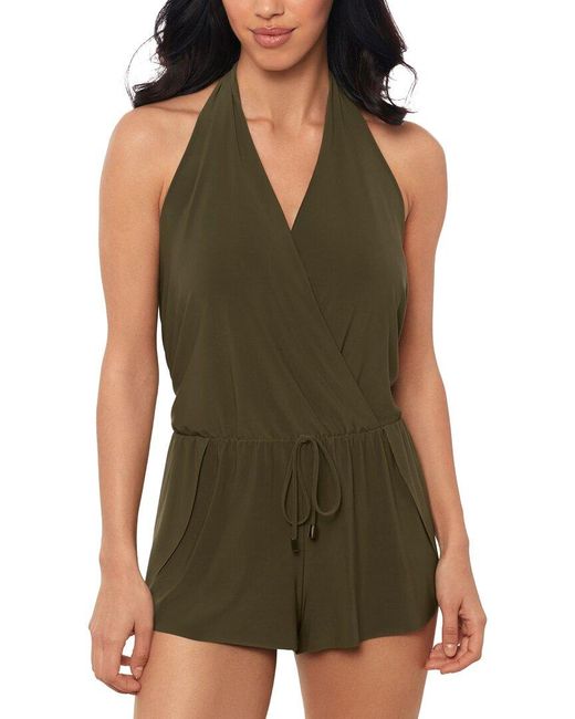 Magicsuitr Green Solids Bianca One-Piece