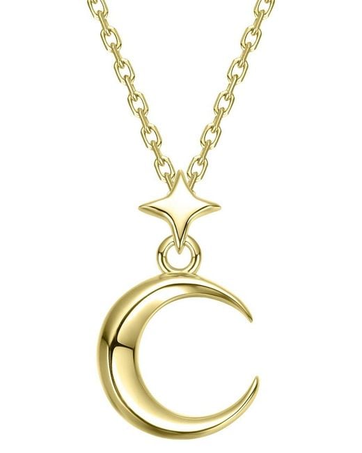 Rachel Glauber Metallic 14K Plated Pendant Necklace
