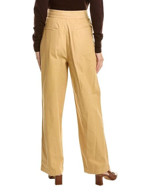 Sea Yellow Therese Twill Pleated Pant