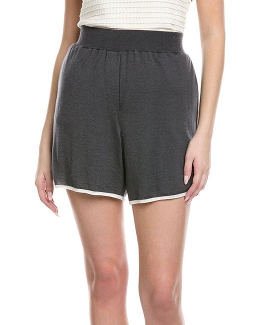 Brunello Cucinelli Gray Cashmere & Silk-Blend Short