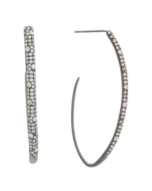 Lana Jewelry White 14k Black Gold 1.20 Ct. Tw. Diamond Earrings