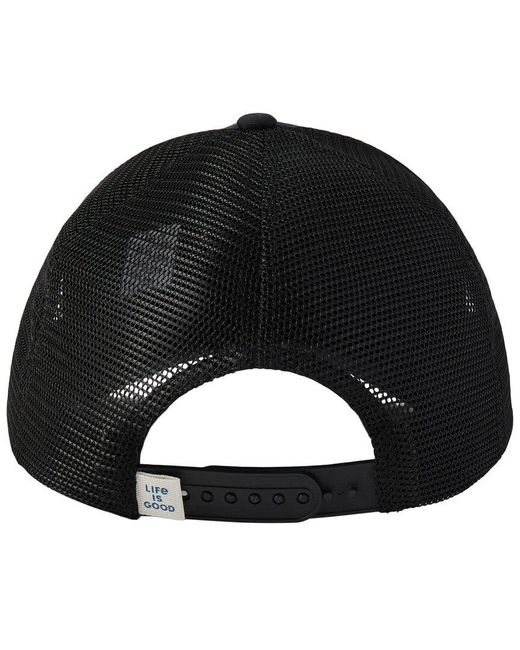 Life Is Good. Black Clean Trucker Hat