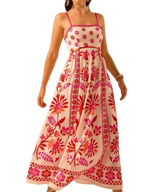 AMINA GLAM Red Midi Dress
