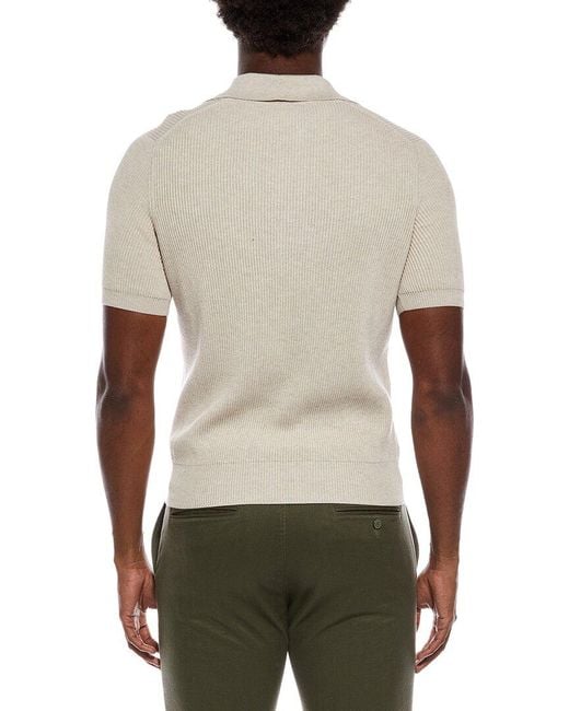Brunello Cucinelli Natural Knit Polo Shirt for men