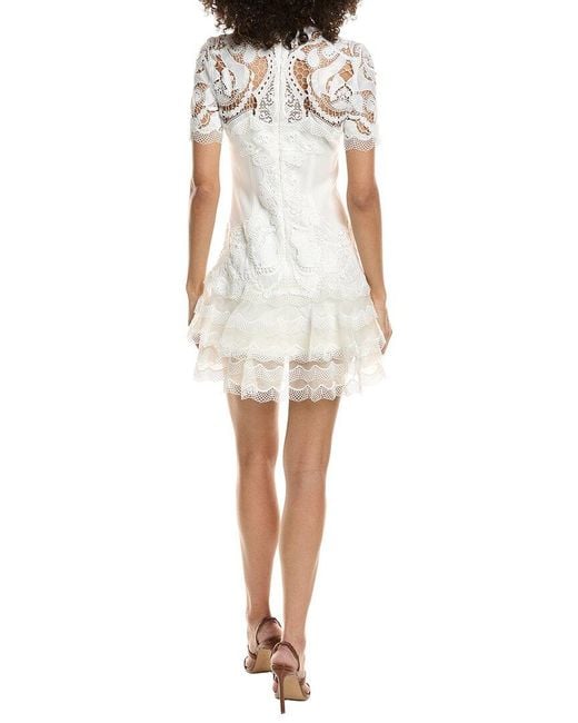 Jonathan Simkhai White Paislee Guipure Lace Mini Dress