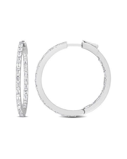 Rina Limor White 14k 2.08 Ct. Tw. Diamond Inside-out Hoops