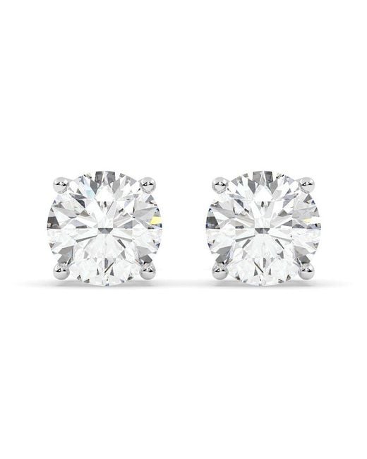 Lab Grown Diamonds Metallic 14K 1.50 Ct. Tw. Lab-Grown Diamond Earrings