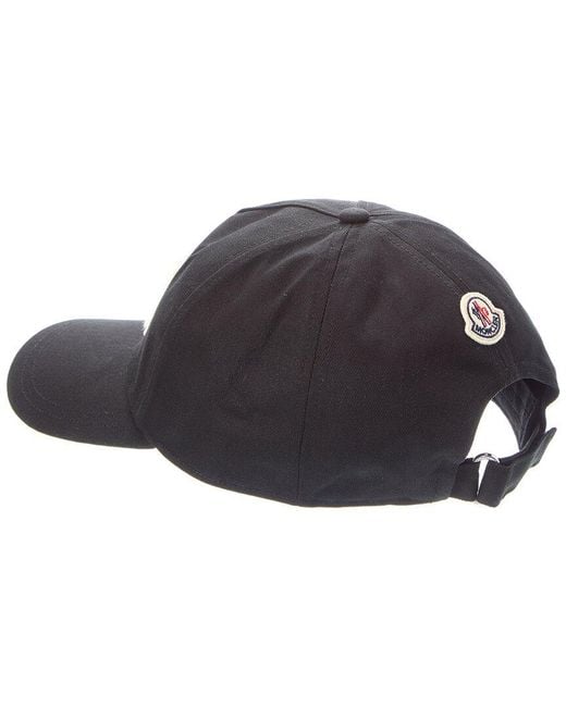 Moncler Black Baseball Cap for men