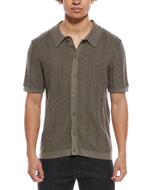 Truth Gray Textured Cardigan for men