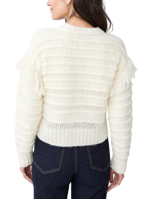J.McLaughlin White Aleksandra Alpaca & Wool-Blend Sweater