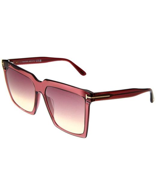 Tom Ford Pink Ft0764 58mm Sunglasses