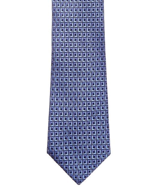 Canali Blue Squares Silk Tie for men