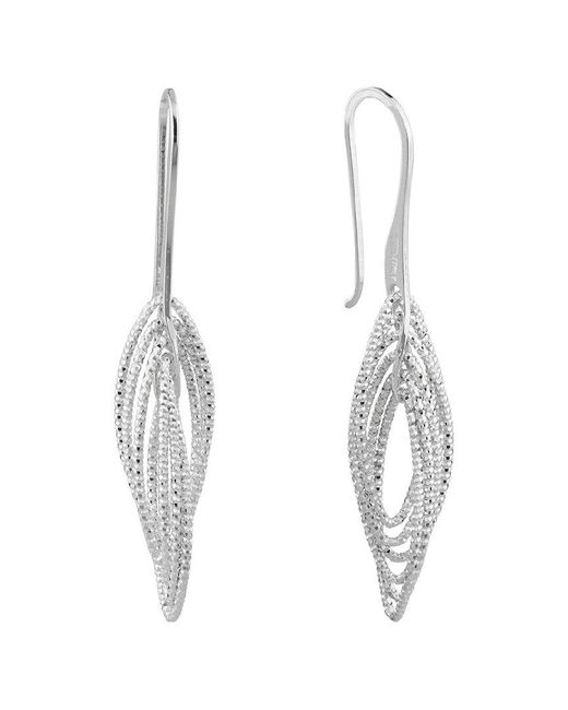 Italian Silver White Earrings
