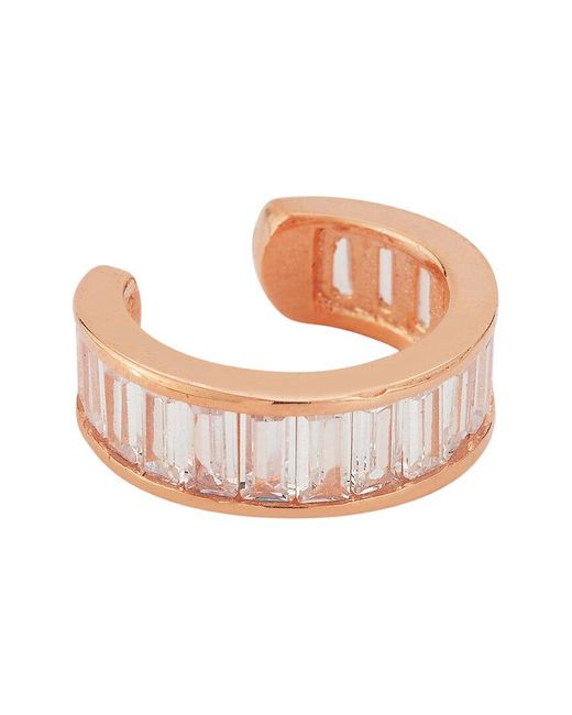 Glaze Jewelry Pink 14K Rose-Plated Cz Earrings